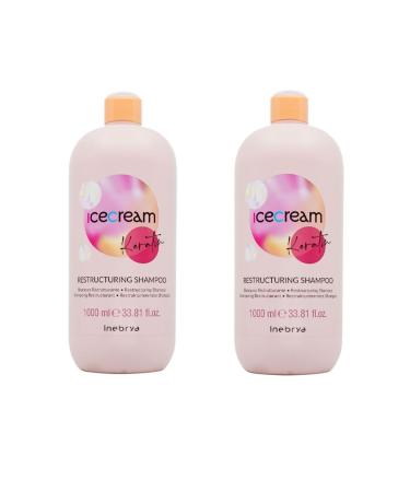 Inebrya Inebrya Ice Cream Keratin Restructuring Shamoo 2000 ml - 2 Bottles