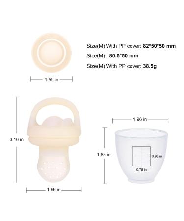 2 Pack Baby Food Feeder Pacifier - Silicone Nibbler & Teether Combo for Teething Relief - BPA Free Infant Training Toy (2PCS) - Buy Online on GoSupps.com