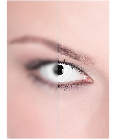 Buy Annual White Motif Contact Lenses with Prescription -2.5 Dioptria for Halloween & Costume Parties - 1 Piece - Buy Online on GoSupps.com