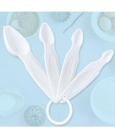 Braille measurement spoon for the blind and visually impaired nesting cup with increased pressure and storage ring baking aids for home kitchen cooking 4 pieces