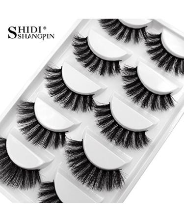 SHIDISHANGPIN 5 Pairs 3D Cross Thick False Eyelashes - Soft & Long Black Strip Eyelash Extensions (1cm-1.5cm) for Stunning Look - International Shipping Available - Buy Online on GoSupps.com