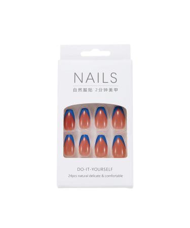 Brishow Coffin Artificial Nails - Shiny Ballerina Acrylic False Nails Full Cover 24 Pieces for Women & Girls - International Shipping - Buy Online on GoSupps.com
