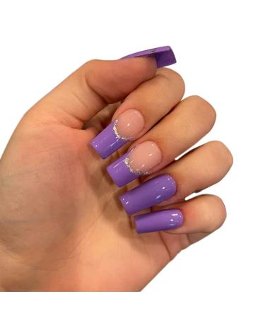 Extra Long Clear Square Full Cover Press On Nails - 504pcs for Nail Salon & DIY Design - Buy Online on GoSupps.com