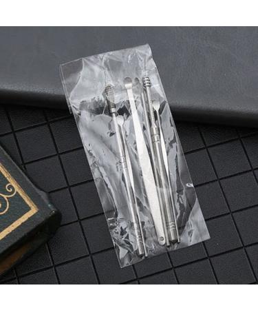 6Pcs/set Stainless Steel Spiral Ear Wax Pickers Wax Earpick Remover Curette Ear Pick Cleaner Ear Spoon Care Ear Cleaning Tools - (Color: A)