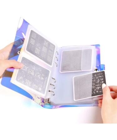 Alexnailart 10 Pieces Nail Stamping Plates Set with Multi-Patterns for Nail Design - Manicure Stencils Tool with Storage Bag (Set5) - Buy Online on GoSupps.com