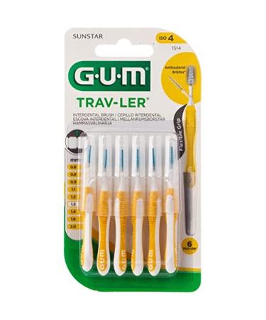 Gum Cep Interdent Viaje 1 3 Conico 1514 6 pieces (1 pack) Yellow 1 piece (1 pack)