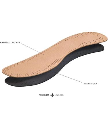 Leather Carbon Shoe Insoles for Men & Women - 6 Pair Pack | Activated Carbon Inserts by Kaps (Women / 6 US / 37 EUR - Buy Online on GoSupps.com