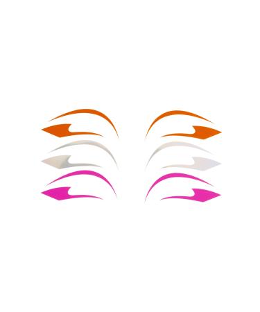 PaintLab Eyeliner Sticker for Eyes  Versatile and Long-Lasting Self-Adhesive Wing Eyeliner Stamp  Eye Makeup Strip Tape Kit  3 Pairs  Futuristic 12 Pink Tip