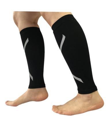 Mobestech Compression Socks - Calf Sleeves for Football & Night Runs | Large Black - Buy Online on GoSupps.com
