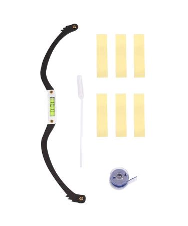 Eyebrow line marker ruler eyebrow mapper with strings Bow Mapper Tool with mapping thread positioning liner sponge measure marker ruler tool (black)