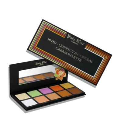 Pinky Rose Cosmetics 10HD Correct & Conceal Cream Palette - Best Quality Concealer for Flawless Skin | Shop Now Internationally - Buy Online on GoSupps.com