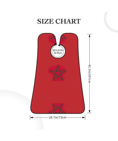 Flag of Morocco Beard Bib Apron for Men | Beard Hair Catcher & Shaving Cape Cloth - Buy Online on GoSupps.com