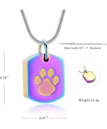 Personalized Memorial Jewelry - Custom Photo & Text Dog Ash Necklace | Pet Urn Necklace for Ashes - Buy Online on GoSupps.com