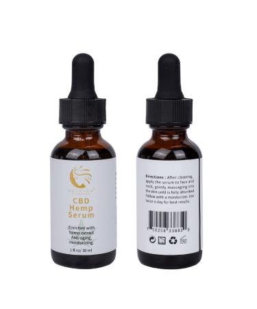 Organic Hemp Serum with Hemp Seed Extract Vitamin C Aloe Vera - Anti-Aging & Moisturizing (1oz) - International Shipping Available - Buy Online on GoSupps.com
