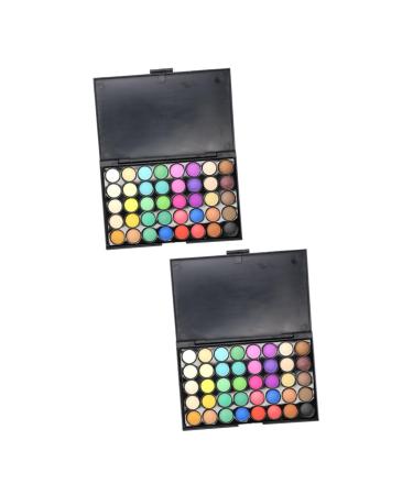 POPETPOP 2pcs 40 Eyeshadow Makeup Palette Eye Shadow Smoky Makeup 1 count (Pack of 1) As Shownx2pcs