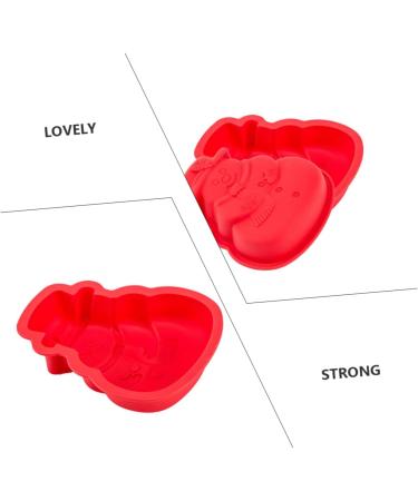 Ciieeo 2 Pcs Baking Mold Christmas Baking Tool Silicone DIY Mold Silicone Cookie Molds Baking DIY Resin Moulds Clay Molds Candle Molds Decorations Micro-Wave Oven Silica Gel 17.8X15.5X3CM As Shown - Buy Online on GoSupps.com