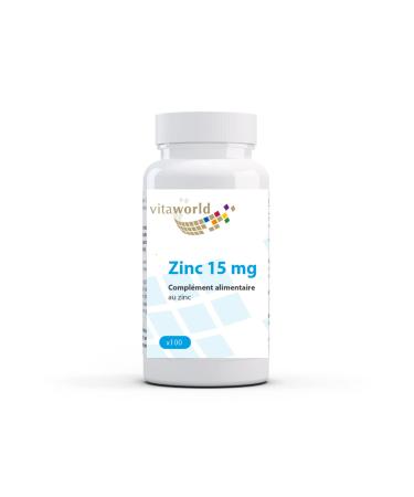 Vita World Zinc 15mg 100 Capsules Zn Made in Germany