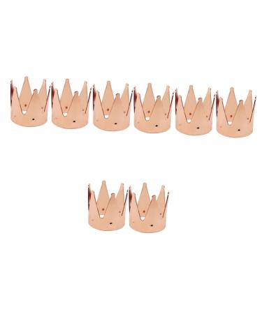 FRCOLOR 8 Pieces Crown Beauty Egg Holder Storage Rack Alloy Cosmetics