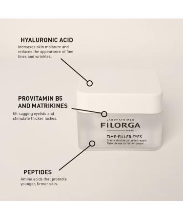 Filorga Time-Filler Eyes: Anti-Aging Eye Cream with Hyaluronic Acid - Minimize Wrinkles, Dark Circles, Lift Eyelids, and Enhance Lashes - Buy Online on GoSupps.com