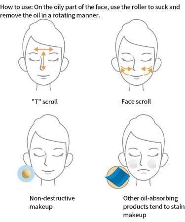 Volcanic Oil Absorbing Roller Face Oil Control Stick Facial Skin Care Tool White Manicure Tackle - Buy Online on GoSupps.com