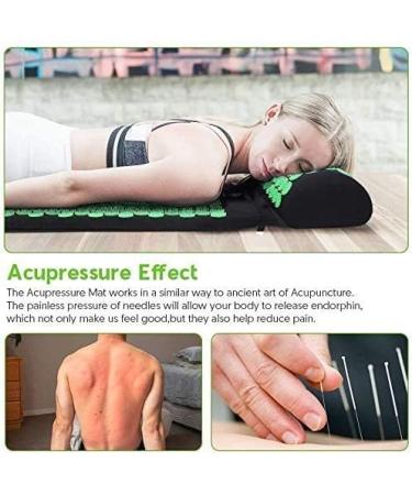 Bellababy Acupressure Set: Massage Mat & Pillow for Pain Relief Stress Relief & Relaxation - Green - Buy Online on GoSupps.com