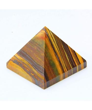 Natural Crystal Rough Natural Crystal Gemstone Pyramid Healing Tiger Eyes Stone Pyramid for Home Decoration - Buy Online on GoSupps.com