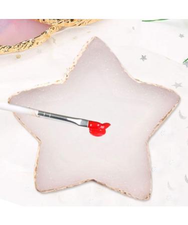 Resin Nail Art Palette Star Shaped Painting Color Mixing Plate Cosmetic Mixing Tools White Nail Tech Supplies - Buy Online on GoSupps.com