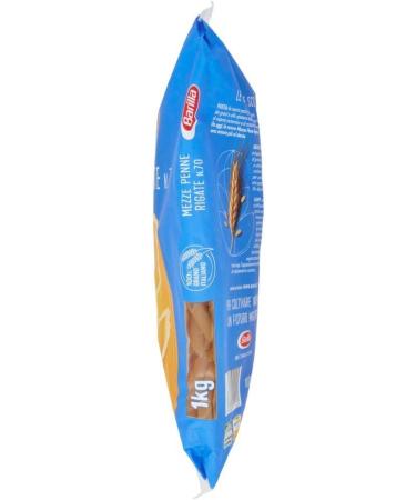  Italian Gourmet E.R. Pack of 12 Barilla Mezze Penne Rigate pasta No. 70 100% Italian 1 kg + Italian gourmet Polpa 400 g - Buy Online on GoSupps.com