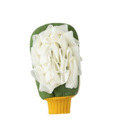 Beatifufu Bath Flower Gloves Body Washing Scrubbers Exfoliating Bath Gloves Shower Scrub Gloves Bathing Tool Exfoliating Glove Bath Loufas Exfoliating Bath Scrubber Bath Loofah 23x13cm Green