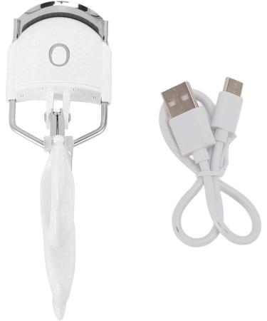 Heated Lash Curler with 2 Speed Temperature Control Long Lasting Curling Metal Ironing Fast Charging Electric Eyelash Curlers (White) - Buy Online on GoSupps.com