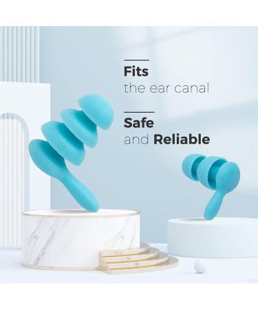 Nozibye Ear Plugs for Sleep - 3-Layer Noise Reduction Reusable Silicone Comfort Soft Noise Cancelling Ear Plugs - Blue - Buy Online on GoSupps.com
