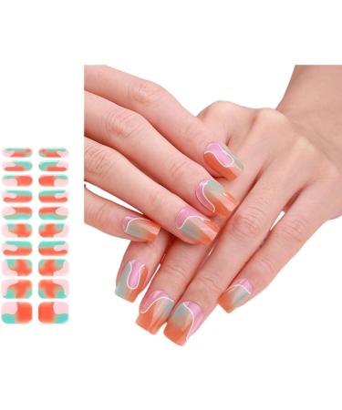 TQUXNGA Semi Cured Gels Nails Stickers Light Required Nails Polish Strips Gels Nail Strips Nails Decortions for Party Wedding Style11 - Buy Online on GoSupps.com