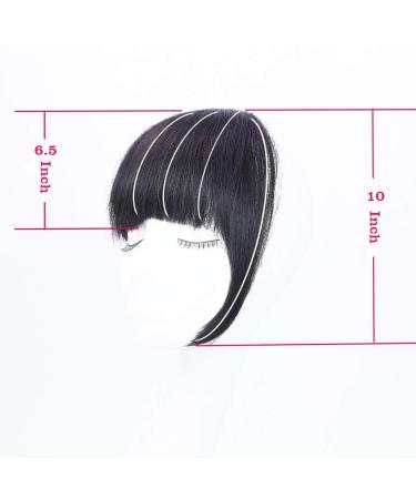 Clip in Bangs Natural Black 100% Remy Human Hair Extensions - Thick Bangs for Women - Buy Online on GoSupps.com