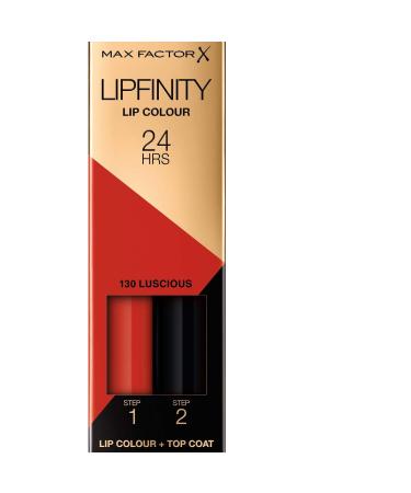 Max Factor Lipfinity Lip Color Luscious 130 - Kissechter lipstick with 24h stop without drying out with intensive color output & precise applicator - with intensive nourishing gloss top Coat 130 LUSCIOS - Buy Online on GoSupps.com