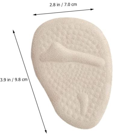 NOLITOY Half Size Pad Foot Cushions for High Heels - 5 Pairs Metatarsal & Ball of Foot Insoles for Ultimate Comfort - Breathable JP Velvet Design - Buy Online on GoSupps.com
