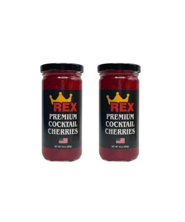 Rex Premium Cocktail Cherries 10 oz - Pack of 2 | Sweet & Tangy Garnish for Drinks - Buy Online on GoSupps.com