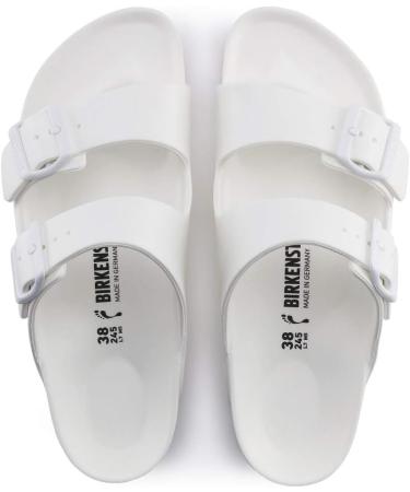 Buy Birkenstock Arizona-Birkibuc Unisex Sandals - White (Size 8-8.5 Narrow Women / 6-6.5 Narrow Men) - International Shipping Available - Buy Online on GoSupps.com