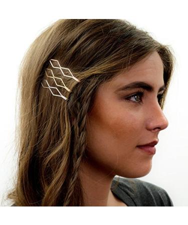 Kitsch Decorative Mini Bobby Pins - Fashion Metal Hair Pins for Women - Blonde & Thick Hair Bobby Pins - 3 pcs Diamond Set - Buy Online on GoSupps.com