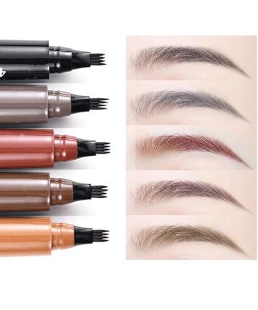 3PCS 4 Tipped Precise Brow Pen Waterproof 4 Point Eyebrow Pencil Waterproof Liquid Eyebrow Pen Makeup Long Lasting 4 Fork Tip Brow Pen Cosmetic Microblade Brow Pencil (03 Red Brown) - Buy Online on GoSupps.com