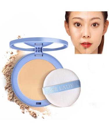 Oil Control Face Pressed Powder  Matte Smooth Setting Powder Makeup  Waterproof Long Lasting Finishing Powder Flawless Lightweight Face Cosmetics  Natural Nude Makeup Cosmetic (Natural Beige)