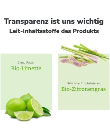 Lavera Organic Lime & Lemongrass Liquid Soap Refill Bags - Vegan Mild Cleaning pH-Neutral 6 x 500ml - Ideal for Sensitive & Dry Skin - Buy Online on GoSupps.com