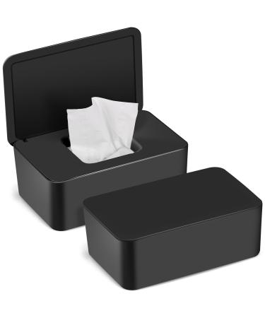 2 Pieces Wet Wipes Storage Box Baby Wipes Dispenser Keep Wipes Fresh Baby Wipes Holder Dispenser with Lid Seal for Home Office Toilet Organiser Storage