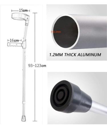 Axillary Crutches Lightweight Telescopic Adjustable Arm Cuff Non-Slip Crutches Rehabilitation Aid Walking Sticks Canes Suitable for Adults and Teenagers Ergonomic Handles Comfortable Grip Warm as ever - Buy Online on GoSupps.com