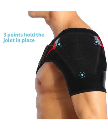 Shoulder Stability Brace - Breathable Neoprene Support for Dislocated AC Joint Labrum Tear & Pain Relief - Buy Online on GoSupps.com