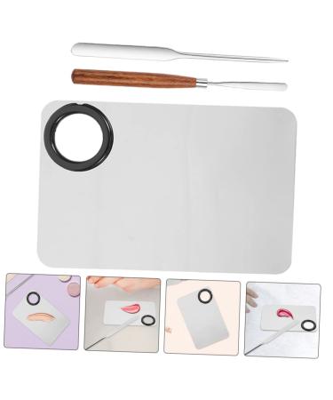 Buy 1 Set Cream Stainless Steel Oil Paint Palette & Makeup Mixing Tools - Ideal for Watercolor Oil Paints and Manicure | International Shipping Available - Buy Online on GoSupps.com