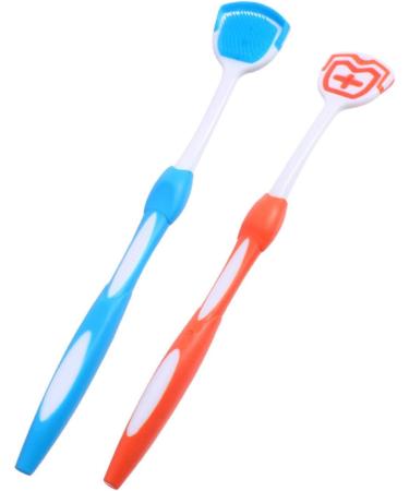 Buy Healvian 10 STK Professional Tongue Cleaning Brush | Fresh Breath & Oral Care Tools - Blue & Orange | International Shipping Available - Buy Online on GoSupps.com