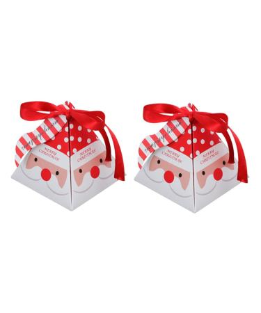 GLEAVI 70pcs Boxes Candy Holiday Boxes Party Favor Boxes Biscuit Box Christmas Party Bag 3d Size 1 As Shown