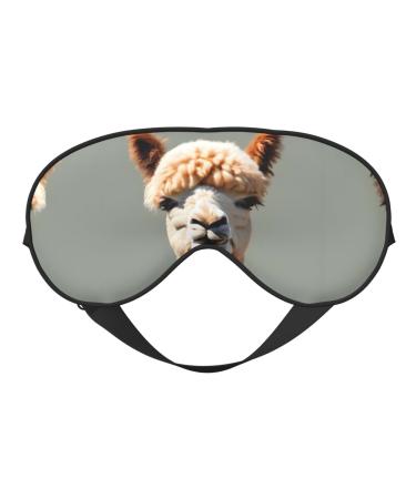 Alpaca Avatar Eye mask Soft Elastic and Adjustable Nighttime Comfort Sleeping mask Suitable for Both Men and Women Black