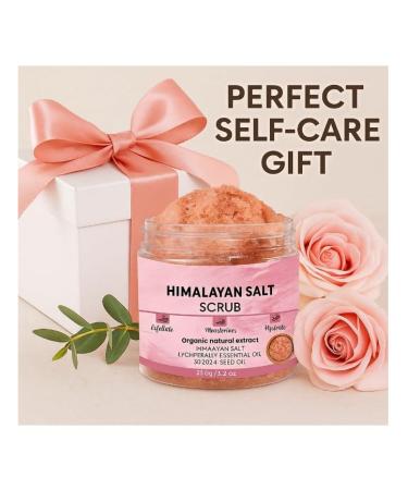 Hydrating Himalayan Salt Body & Facial Scrub Deep-Cleansing Exfoliator That Moisturizes & Softens Skin Gentle Natural Grains for Clear Smooth Skin (All Skin Types) 8 oz - Buy Online on GoSupps.com