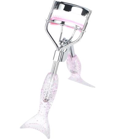 Eyelash Curler Eyelash Curler Eyelash Curler Fish Tail Shape Eyelash Curler with Comb Teeth Portable Ergonomic Makeup Supplies Beautiful Eyelash Tools for Girls Women A4 Chrome With Pink Comb Pink Mermaid Hand - Buy Online on GoSupps.com